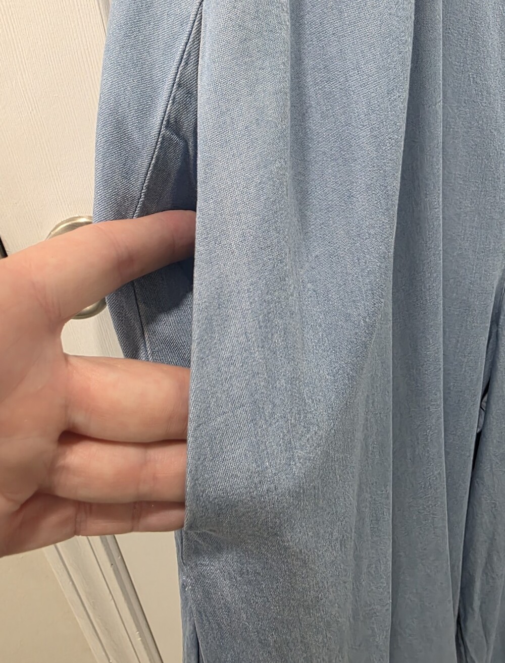 CATO Plus Size Chambray Genie Jumpsuit 26/28W 4X - Picture 7 of 15